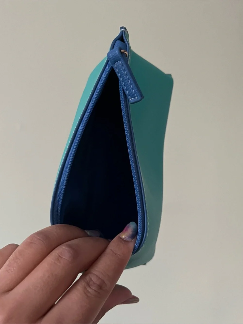LA MER Turquoise Skincare Makeup Jewelry Zip Small Pouch Organize Storage Travel